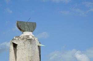 Stone sundial of Santo Domingo. Architectural monument photo