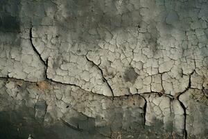 Grunge texture Abstract, weathered surface with cracks and aged patterns AI Generated photo