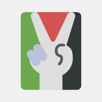 Icon fingers peaceful gesture. Palestine elements. Icons in flat style. Good for prints, posters, logo, infographics, etc. vector