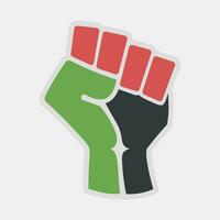 Icon raised hand with clenched. Palestine elements. Icons in flat style. Good for prints, posters, logo, infographics, etc. vector