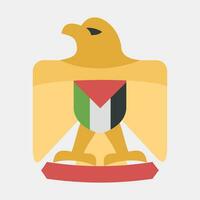 icono águila símbolo. Palestina elementos. íconos en plano estilo. bueno para huellas dactilares, carteles, logo, infografía, etc. vector