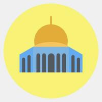 Icon mosque. Palestine elements. Icons in color mate style. Good for prints, posters, logo, infographics, etc. vector