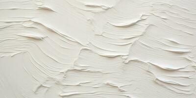 Generative AI, Closeup of impasto abstract rough white art painting texture photo