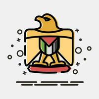 Icon eagle symbol. Palestine elements. Icons in MBE style. Good for prints, posters, logo, infographics, etc. vector