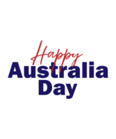 Happy Australia day lettering text illustration png