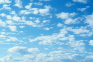 Azure sky and wispy clouds create an abstract natural background AI Generated photo