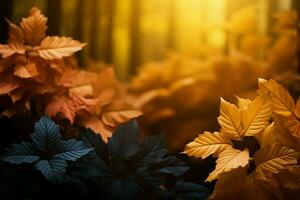 Autumns rich tapestry of colors creates a captivating fall foliage AI Generated photo