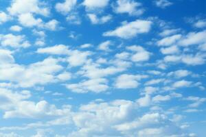azur cielo y tenue nubes crear un resumen natural antecedentes ai generado foto