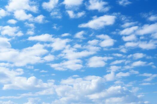 Azure sky and wispy clouds create an abstract natural background AI Generated photo