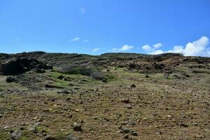 Volcanic Desert Landscape in Eastern Part of Aruba photo