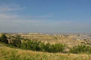 Gorgeous View Down Into the Badlands in North Dakota photo