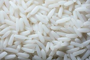 Texture background featuring Thai white glutinous sticky rices inviting grains AI Generated photo