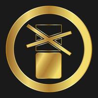 Do not stack Simple gold icon on product packaging and box vector