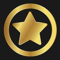 Shopping star or Add to favourites simple gold icon for apps and websites vector