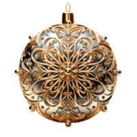 Christmas bauble on transparent background, created with generative AI png