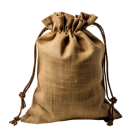 Burlap sack on transparent background, created with generative AI png