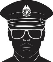 Vector Heroes in Blue Police Officer Art Collection In Uniform Police Officer Vector Graphics