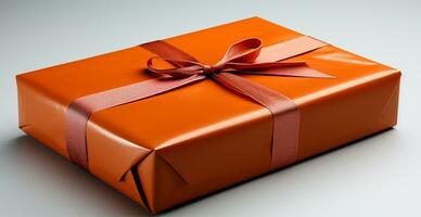 Gift box, waiting for a miracle, holiday concept - AI generated image photo