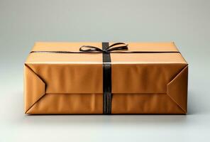 Gift box, waiting for a miracle, holiday concept - AI generated image photo