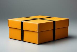 Gift box, waiting for a miracle, holiday concept - AI generated image photo