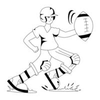 Trendy Rugby Player vector