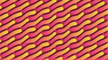 A vibrant colorful repeating pattern of shiny pink and orange rippling wavy organic shapes. Full HD and looping abstract motion background animation. video