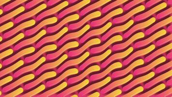 A vibrant colorful repeating pattern of shiny pink and orange rippling wavy organic shapes. Full HD and looping abstract motion background animation. video