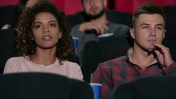 Young couple at the cinema video