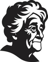 Timeless Expressions Old Women Vector Art Elderly Womens Vector Silhouettes