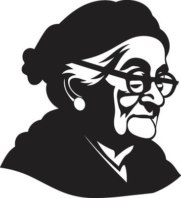 Wisdom in Vector Portraits of Elderly Women Vectorized Memories of Old Women