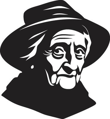 Elderly Womens Vector Silhouettes Portraits of Wisdom in Vector Old Women