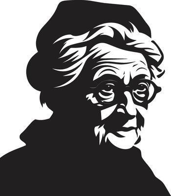 Embracing Age in Vector Old Womens Illustrations Vectorized Matriarchs Portraits of Wise Women