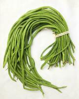 long beans on white background photo