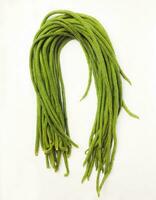 long beans on white background photo