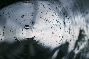 close up of a glass with Pearl powder photo