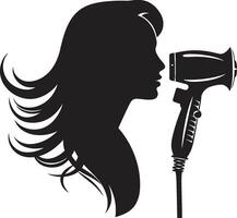 Hair Dryer Silhouette Collection for Various Applications Retro Hair Dryer Vector Illustration A Blast from the Past