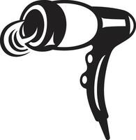 Professional Hair Styling Equipment Vector Set Electric Hair Dryer Clip Art Aesthetic and Functional