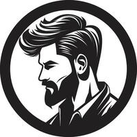 Reflecting Excellence A Vector Illustration of a Barber Shop Logo Crafting Your Look A Vector Design for Hair Styling Products