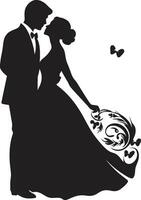 Vector Illustrations of Wedding Bells Elegant Marriage Announcement Vectors