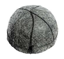 svanuri felted gray wool hat from Svaneti isolated photo