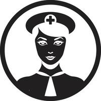 enfermero Arte en diseño retratos de compasión enfermero siluetas silencio héroes en píxeles vector