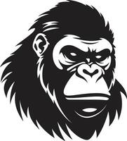 Gorilla Vector Portraits Bringing Emotion to Art Jungle Majesty Gorilla Vector Illustration Collection