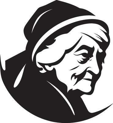 Lifes Journey Old Women Vector Art Portraits of Wisdom Old Women in Vector