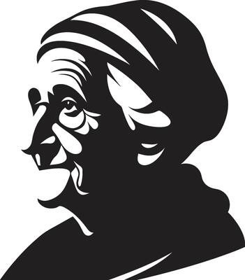 Elderly Womens Portraits in Vector Vintage Vibes Old Women Vector Graphics