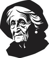 Aging with Dignity in Vector Old Women Reflecting on Senior Women in Vector Art