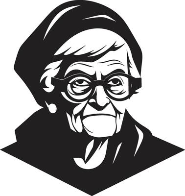 Vintage Elegance Senior Women in Vector Art The Art of Growing Older Old Women Vectors