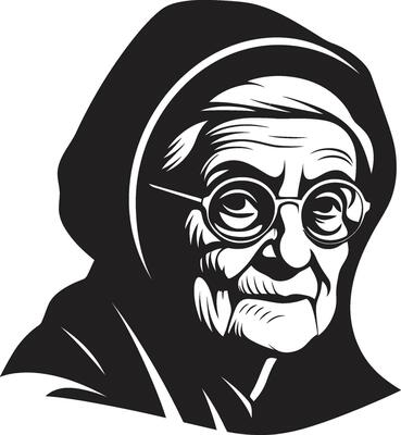 Timeless Elegance Vector Art of Elderly Women Senior Women in Stunning Vector Graphics
