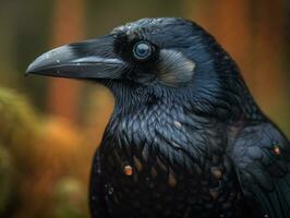 Rook bird portrait AI Generated photo