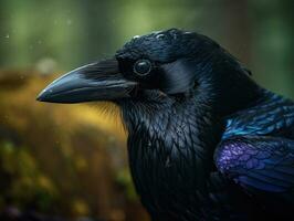 Rook bird portrait AI Generated photo