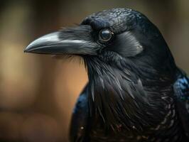 Rook bird portrait AI Generated photo